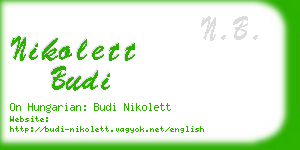 nikolett budi business card